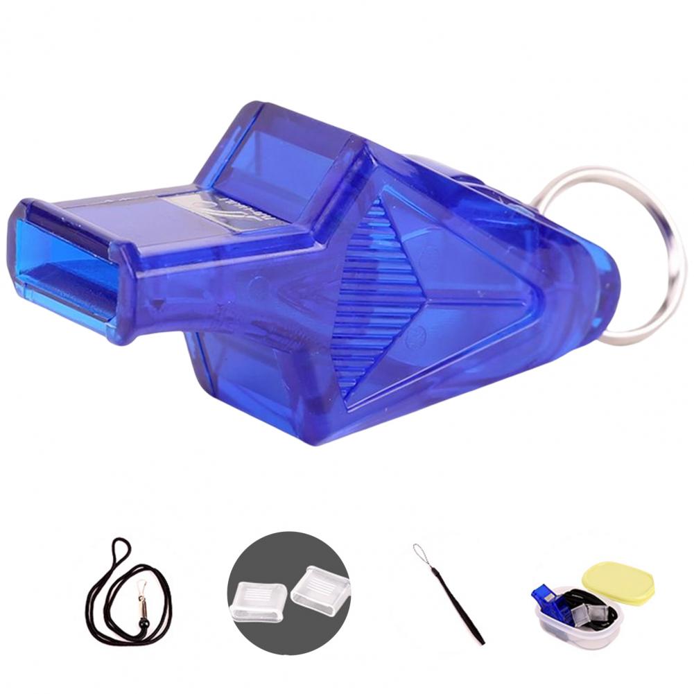 Multifunctional game whistle imitating dolphin shape, prevent loss, lightweight referee whistles for training.: Blue