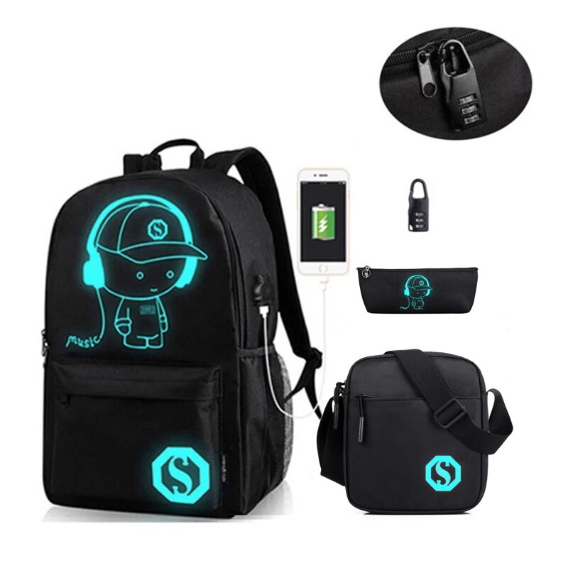 7-12 jahre alt Jungen Schule Taschen Leichte Klasse Schule und Mittelschule Rucksack freundlicher Bookbag mit Standard-leuchtstoffbirnen markieren 2/3 einstellen: Usb h 3 setzt