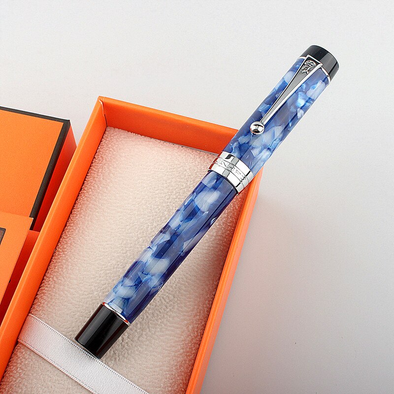 2021 Jinhao stulecie 100 pióro wieczne 18KGP pozłacane wygięte (zakrzywione) 1.0mm /F /M stalówka 0.7mm akrylowe pióro atramentowe