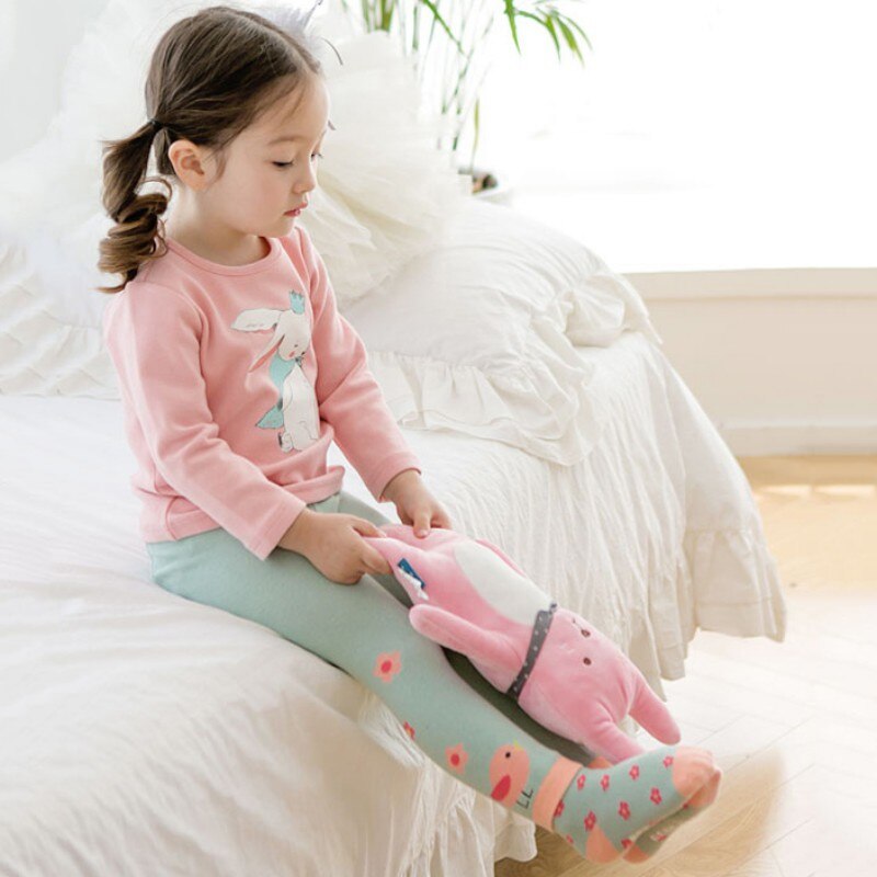 2 pièces bébé filles garçons Leggings belle solide Catoon coton filles collants enfants bébé filles pantacourt chaussettes ensembles offre spéciale