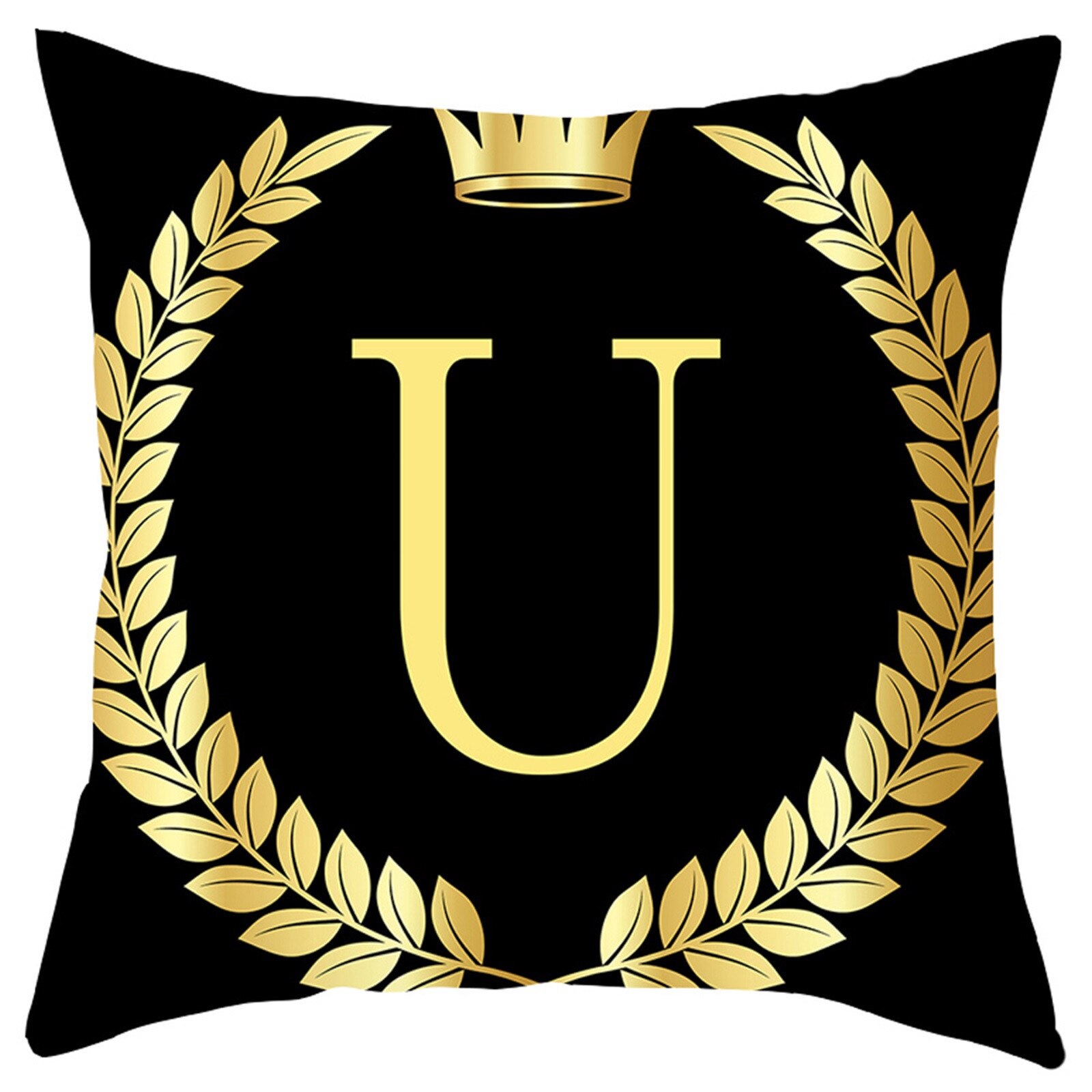 Oreillers anglais lettres peau de pêche housse de coussin maison canapé décoration taie d'oreiller décoratif canapé coussin: U