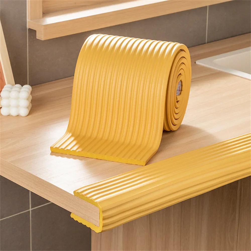 Anti-bumb Protection Strips Soft Bag Foam Anti-collision Wall Sticker Furniture Protection Desk Corner Protector Adhesive 2m: Yellow