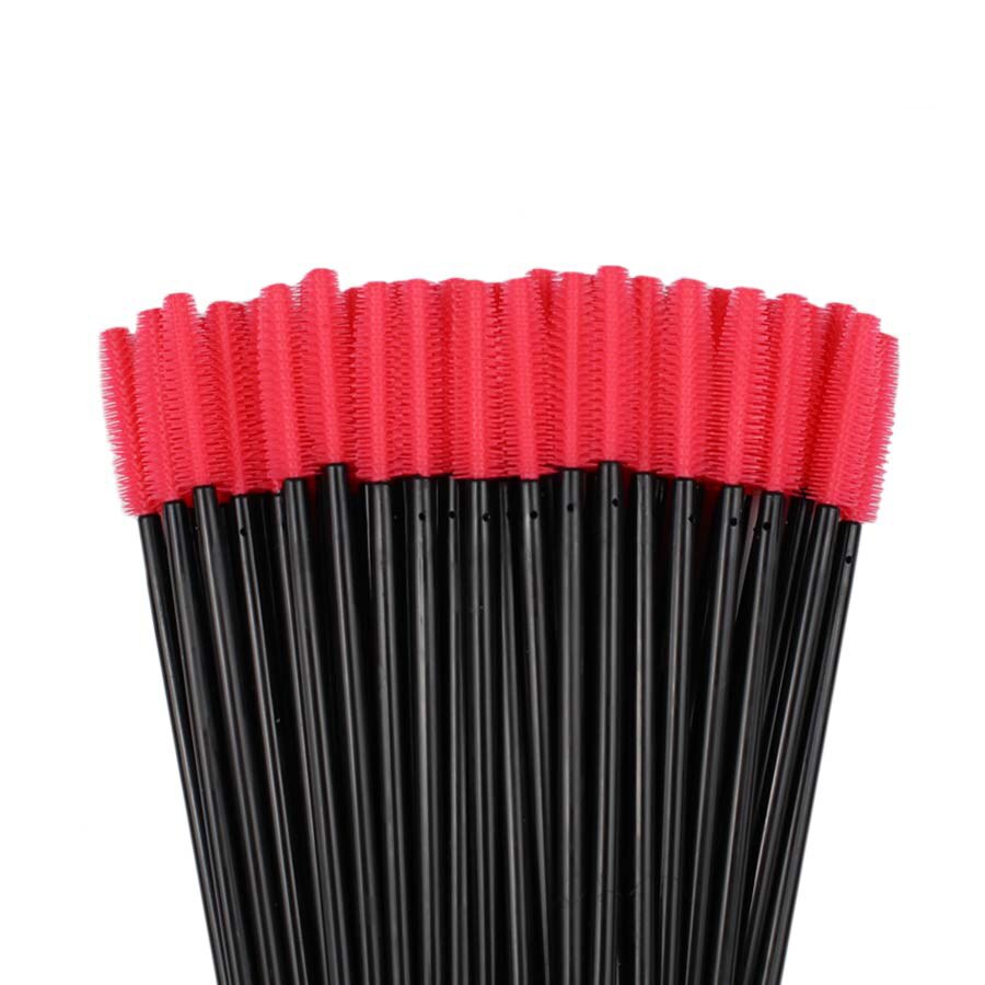 Brosse à sourcils en Gel de Silicone pour femmes, 500 pièces, peigne, Mascara, baguette, Extension de cils, bâton de Mascara, beauté: 500pcs Deep Pink
