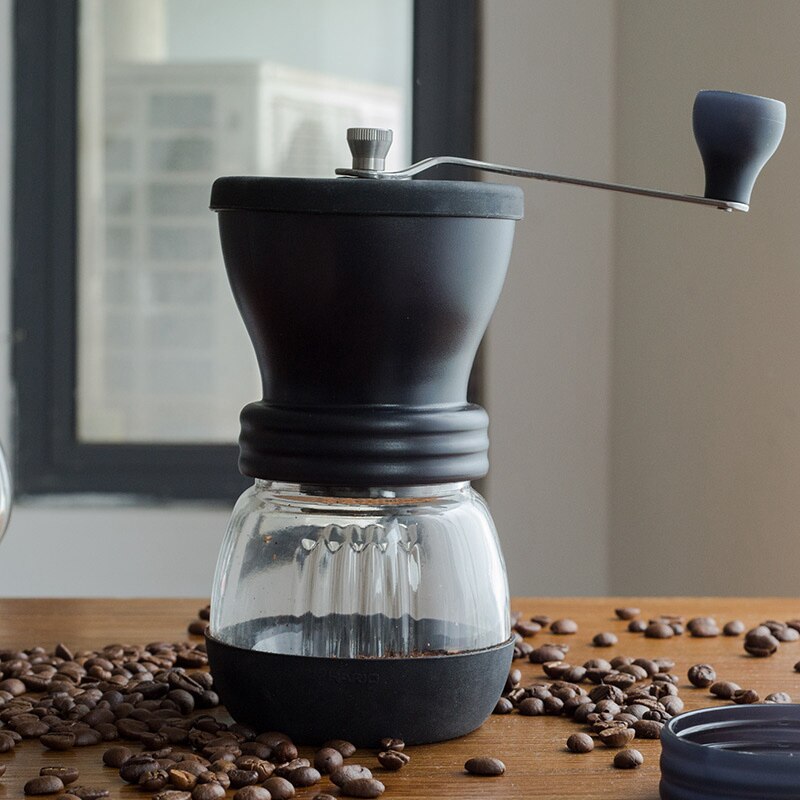 Handkoffiemolen, Keramische Koffiemolen, Draagbare Koffiemolen Met Glas Opslag Cup, Water-Wasbaar