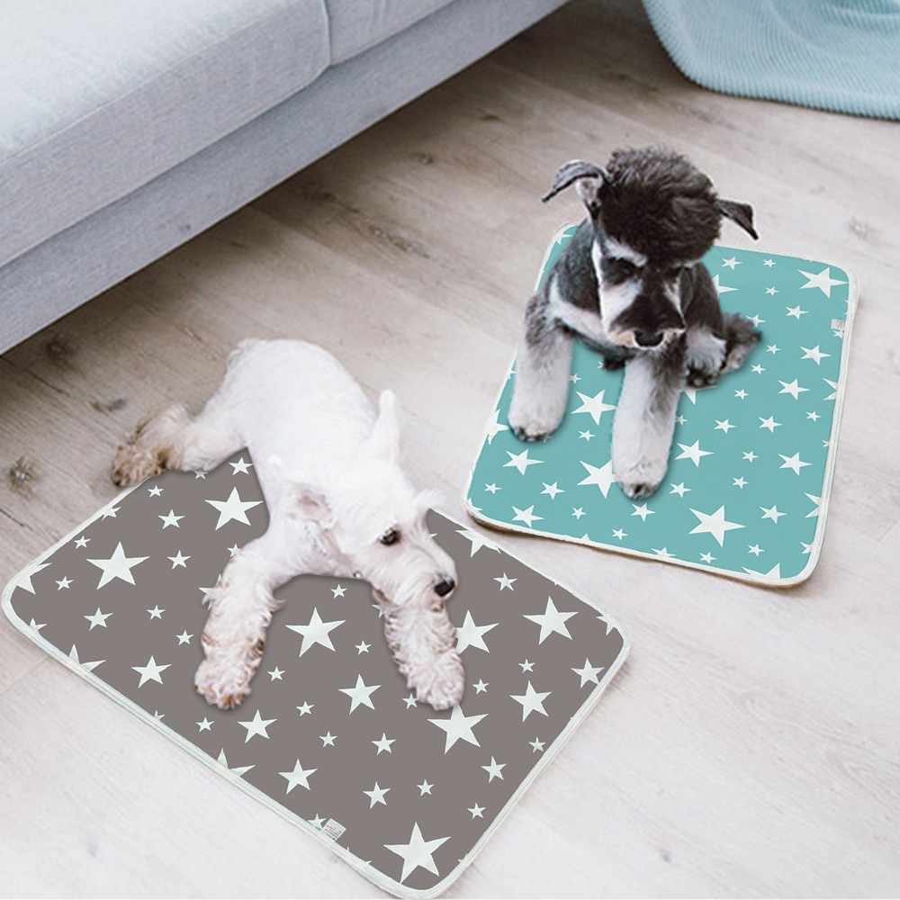 Imperméable à l'eau réutilisable coussin de formation chien housse de siège de voiture lavable chien couche-culotte pour animaux de compagnie tapis d'urine absorbant environnement protéger tapis de couche