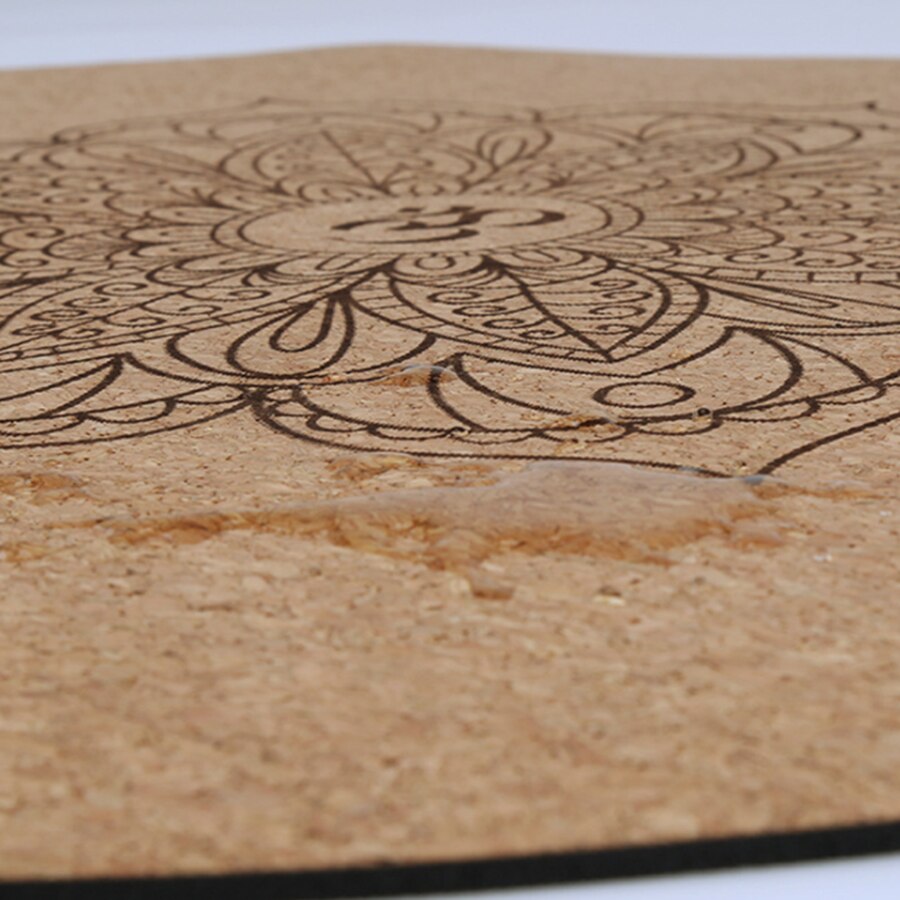 Wood Yoga Meditation Mat Round Yoga mat Antislip And Waterproof Ecofriendly 60cm Pilates Mat