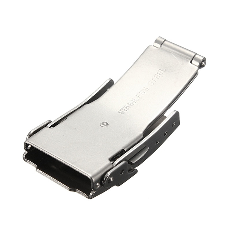 , cierre de mariposa, correa de reloj de acero inoxidable, hebilla de cierre de botón de presión doble para correa de reloj de 16mm 18mm 20mm 22mm 24mm