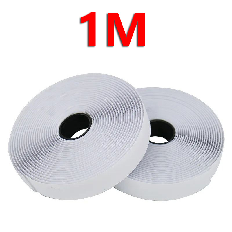 25 Meter weiße selbstklebende Klettverschlussbänder, magische Aufkleber, Kratzer, doppelseitige Klebestreifen, DIY-Zubehör, 2–5 cm: 15mm / Weiß