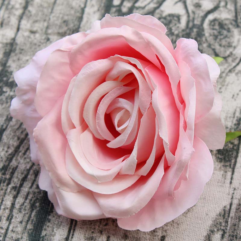 Stor størrelse kunstige blomster kina rose blomsterhoved bryllup blomster vægdekoration corsage hovedbeklædning tilbehør 13cm: 6