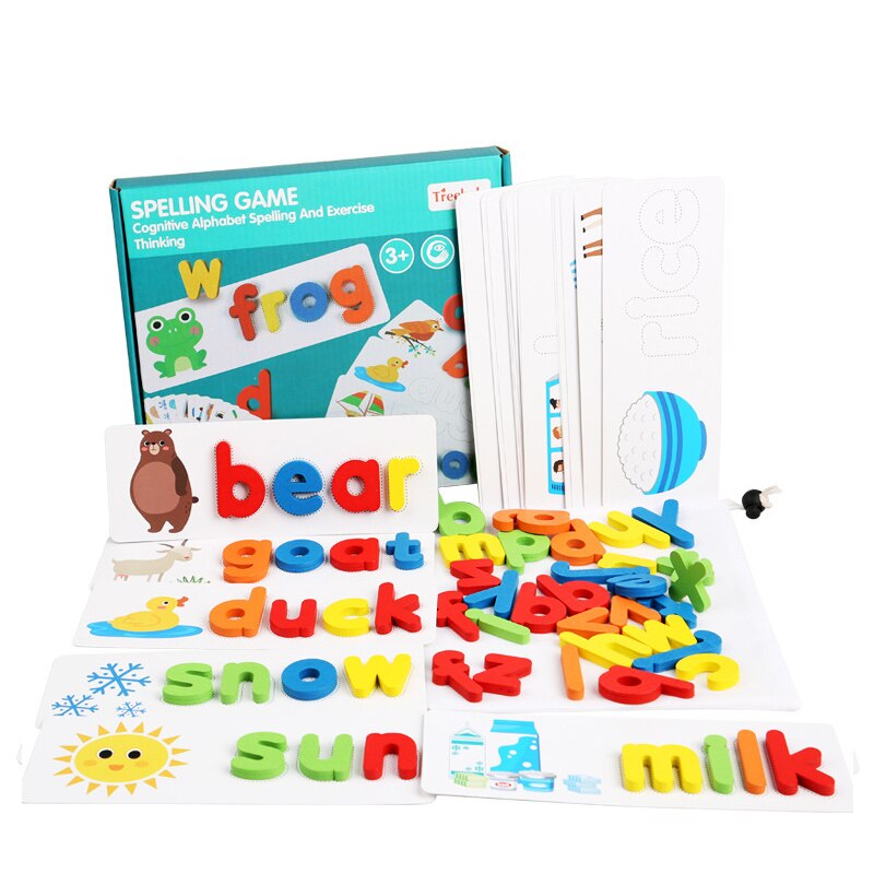 Neue 26 Englisch Alphabet Rechtschreibung Praxis FrüHenne Kindheit Bildung Kognitiven Karte Spielzeug Zauber Wort Spiel für freundlicher