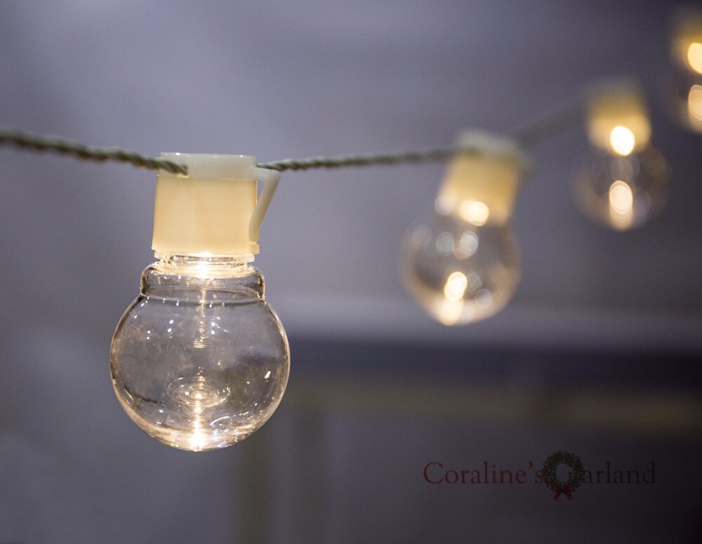 6 M Witte Kabel LED Lamp string Lights 20 Wit Globe Garland Fairy Lights voor Wedding Christmas Party Outdoor Verlichting decor