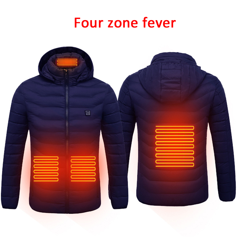 Unisex Heated Vest Washable Men Women Heating Clothing Thermal Warm Clothing Winter Heated Jackets Hiking Vests L-4XL: Blue / L