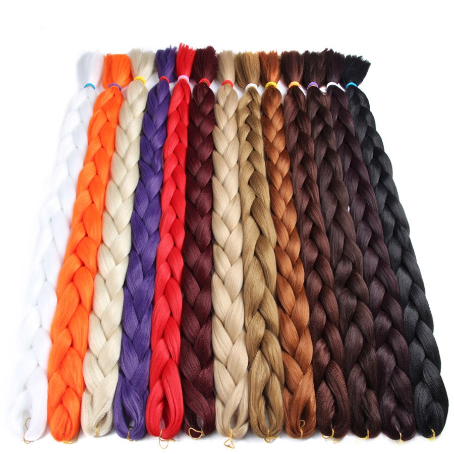Leeons Jumbo Braid Hair Hair Extension 165g Rainbow Hair Braiding White Braiding Hair Colors Silver Box Braid Hair