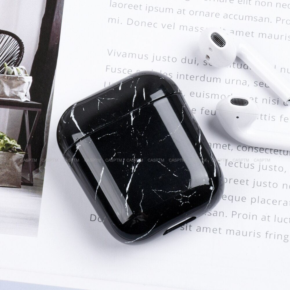 Marmurowy wzór ochronny do Airpods 1 2 twardy PC odporna na wstrząsy futerały ochronne do AirPods 1 2 marmurowa skóra etui na słuchawki: 09
