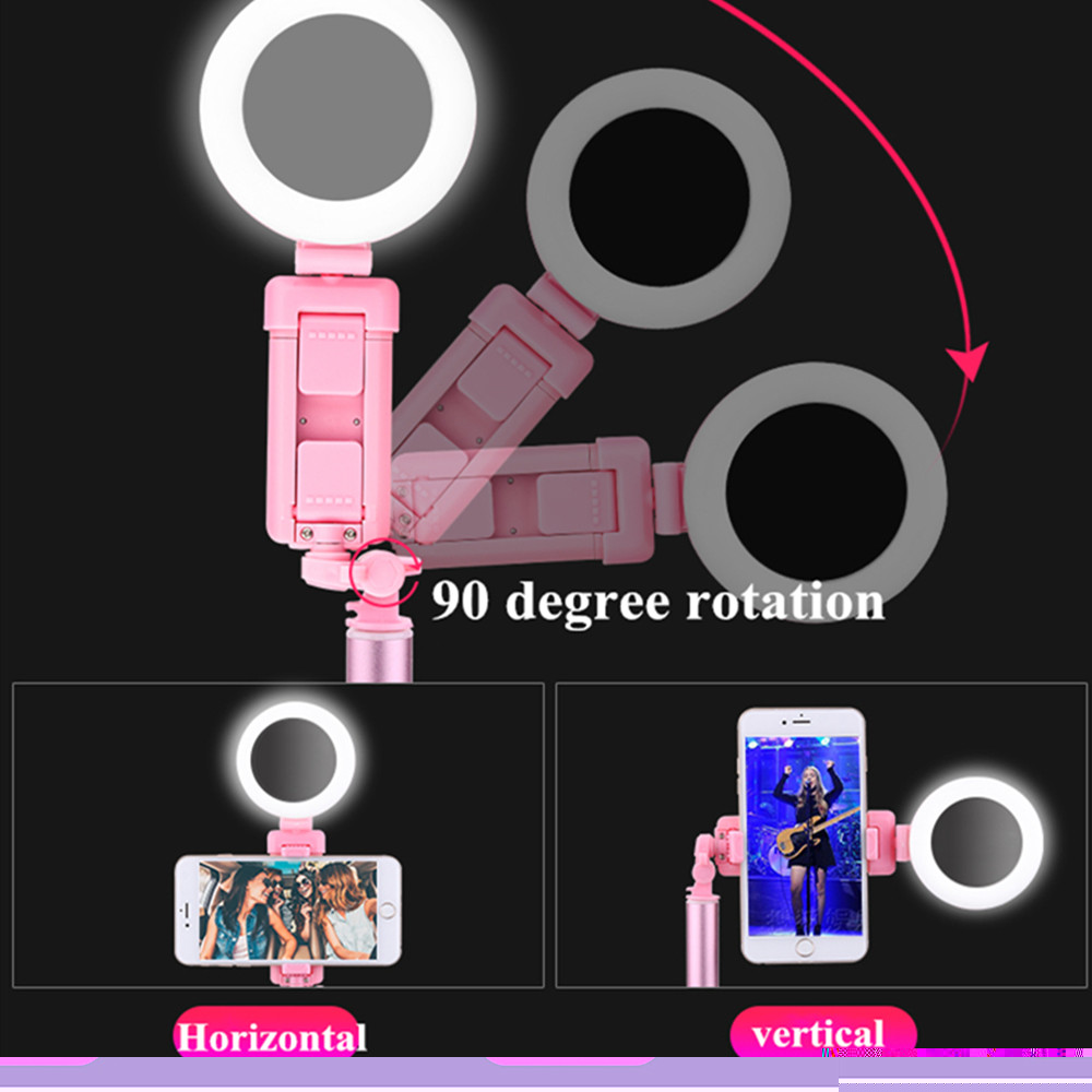 tripod holder stand LED ring light selfie Double color temperature lamps photo video photography smartphone for phone