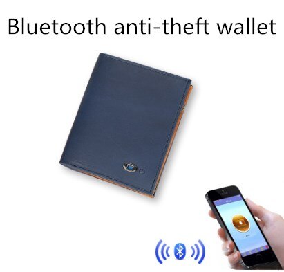 Bluetooth anti-perte alarme portefeuille APP anti-perte portefeuille d'affaires portefeuille en cuir porte-monnaie intelligent anti-perte portefeuille suivi