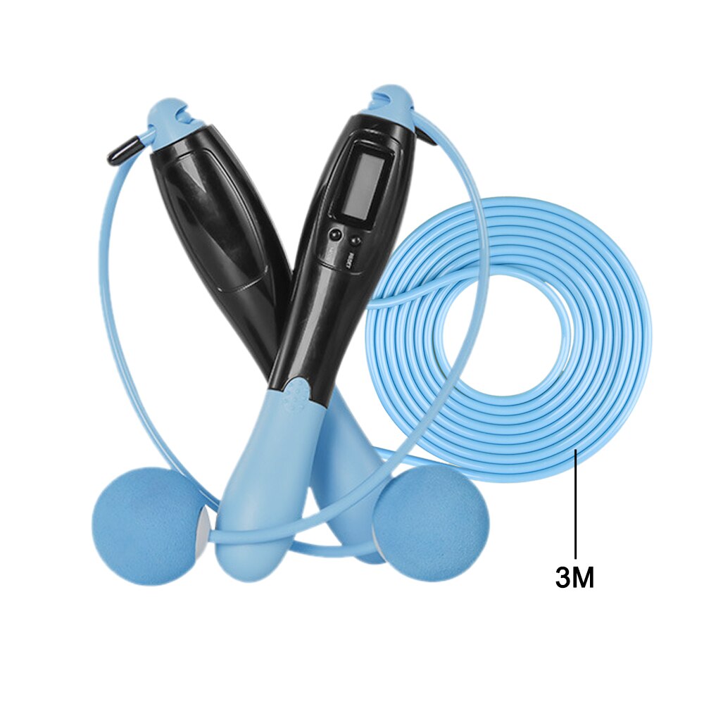 Smart Jump Rope with Digital Counter Crossrope Jump Rope Fitness Sport Skipping Ropes with Anti-Slip Hand Grip and LCD Screen