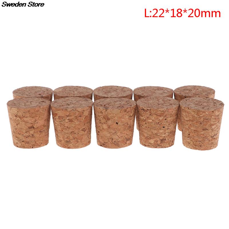 10pcs Wood Wine Glass Bottle Stopper Kettle Pudding Container Cork Cap Burette Buret Tube Lid
