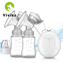 Double Electric Breast Pumps Powerful Nipple Suction Electric Breast Pump with Baby Milk Bottle Cold Heat Pad Nippl