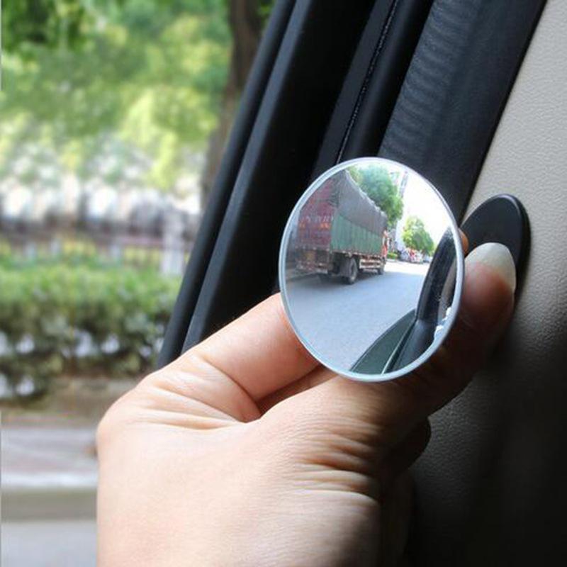 HD 360 grados de ángulo ancho ajustable vista trasera de coche espejo convexo de espejo retrovisor de vehículo punto ciego sin montura espejos: Default Title
