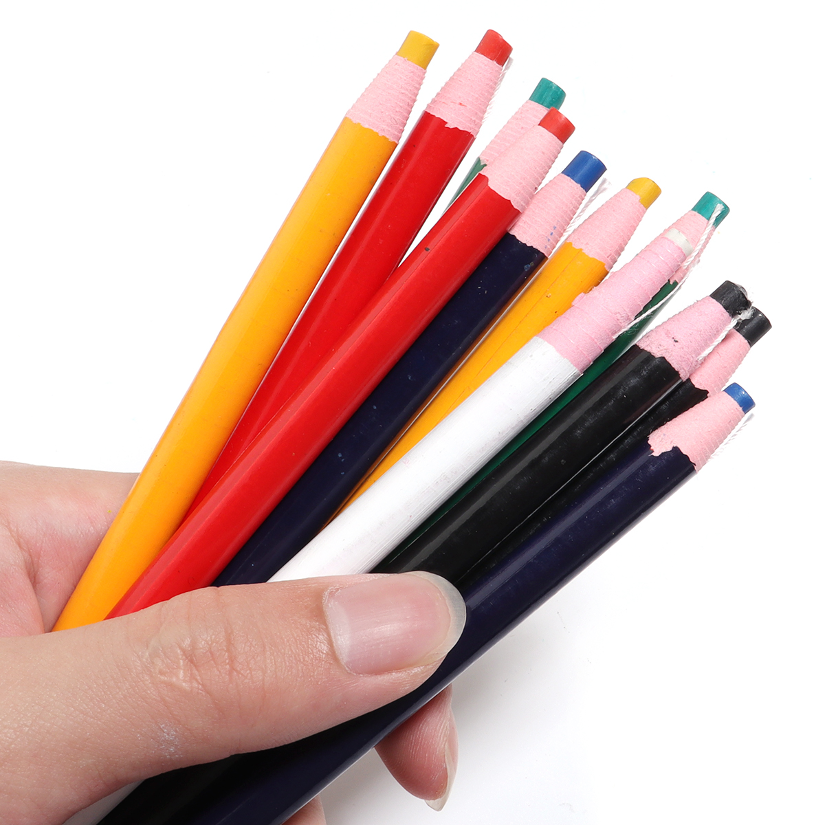6 stücke Mehrfarbige Stoff Tuch Marker Bleistifte schneiden-freies NäHenne Kreide Schneider Stift für Kleidungsstück Leder Markierung Kreide NäHenne werkzeuge