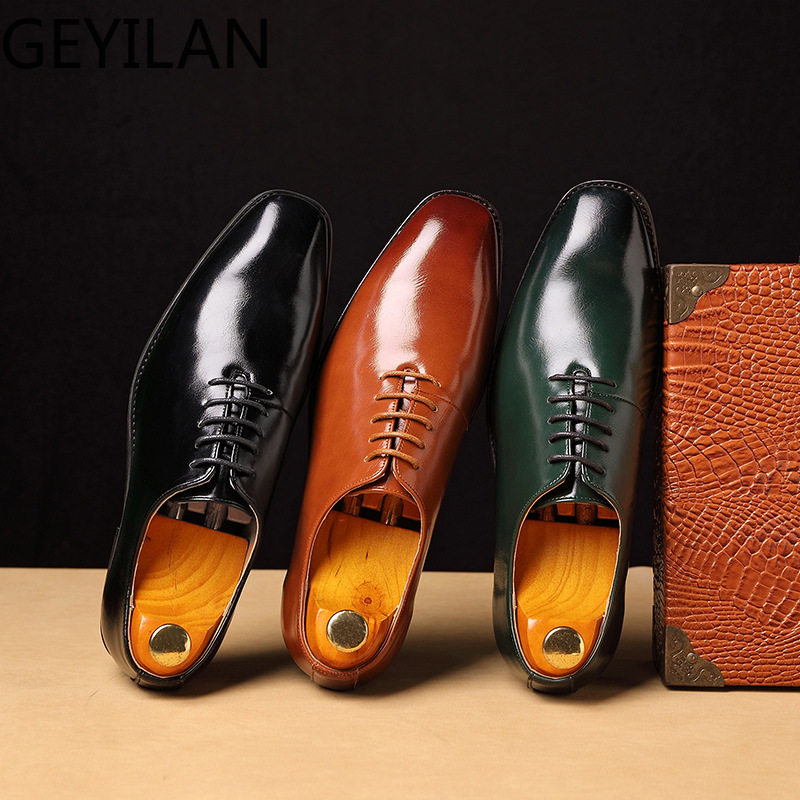 Plus Size Men Oxford PU Leather Shoes Men's Business Dress Shoes British Wind Big Size Wedding Shoes Men