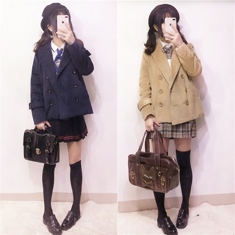 Japanischen Harajuku JK Schule Mädchen Einheitliche Bühne Leistung Kleidung herbst Winter Spitzen England Hohe Schuluniform Neue
