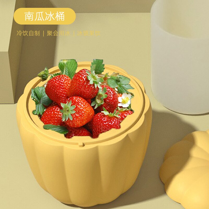 Pompoen Siliconen Ijsemmer Iced Drank Dubbele Ijs Emmer Creatieve Handig Thuis Fast Ice Maken Vriezer Ijs Emmer