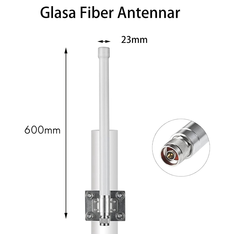 nasser 868Mhz LoRa Tor 8DBi Antenne 858Mhz-878Mhz Omni-gerichtet Glas Faser LoRaWan Antenne