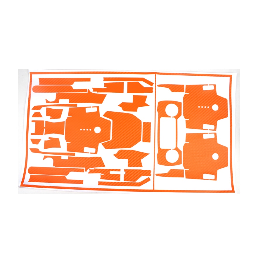 Calcomanía de carbono impermeable para cuadricóptero, naranja, envoltura de piel para DJI Mavic Pro