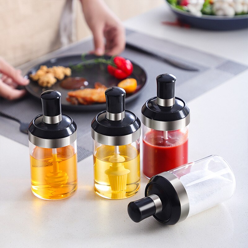 Glas krydda låda krydda flaska hushåll krydda tank kök förseglad krydda låda salt tank krydda låda krydda