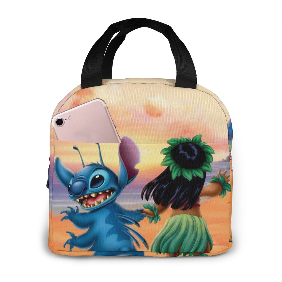 Stitch Lunch bag Custom insulated lunch Lunch boxes for Men and Women Suitable for Adults, Children, Schools And Outdoors: Black8