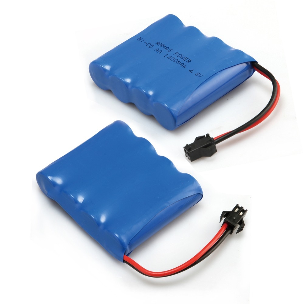 2 stks Hoge Capaciteit 4.8 v 1400 mah Ni CD Batterij Pack Oplaadbare RC Ni-Cd SM 2Pin Plug AA Batterij Speelgoed Auto