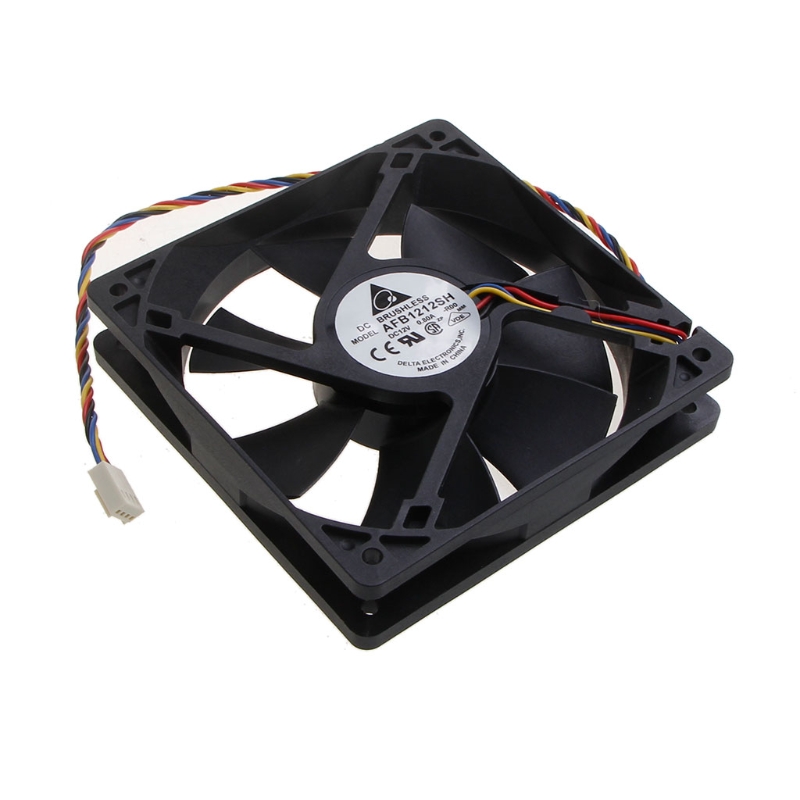 DC Brushless Computer Fan 12x12x2.5cm 113CFM 3500RPM 4Pin 4 Wire PWM Automatic Temperature Control Cooler by AFB1212SH