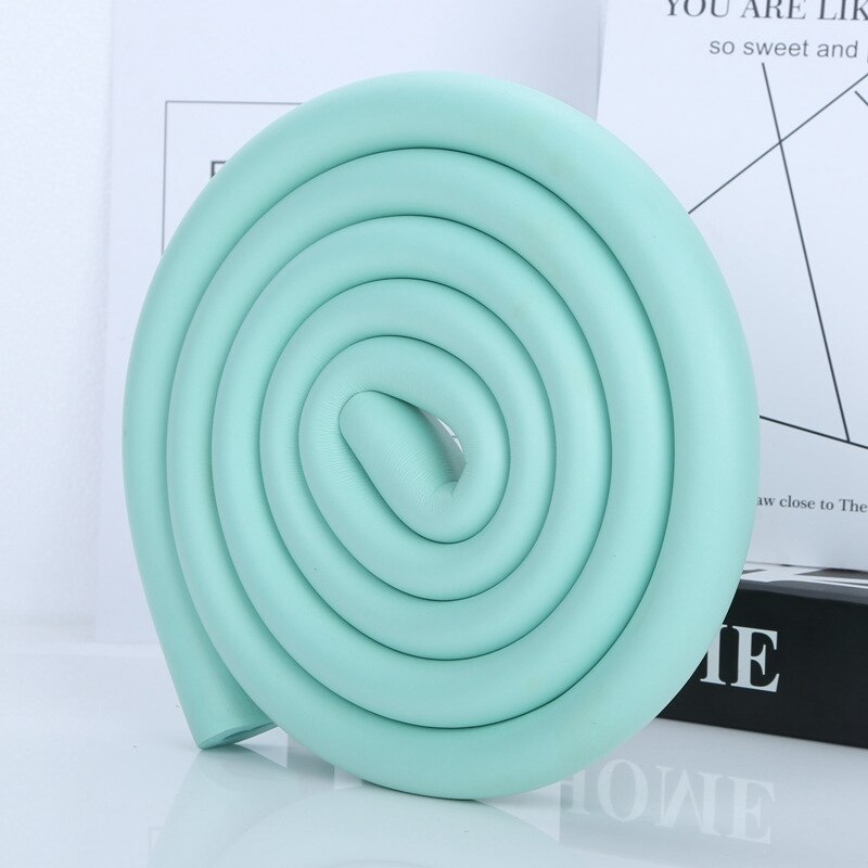 2 Meters Table Desk Edge Guard Strip Extra Thick Furniture Corner Protect Home Anti-collision Strip with Free Double-sided Tape: Light green