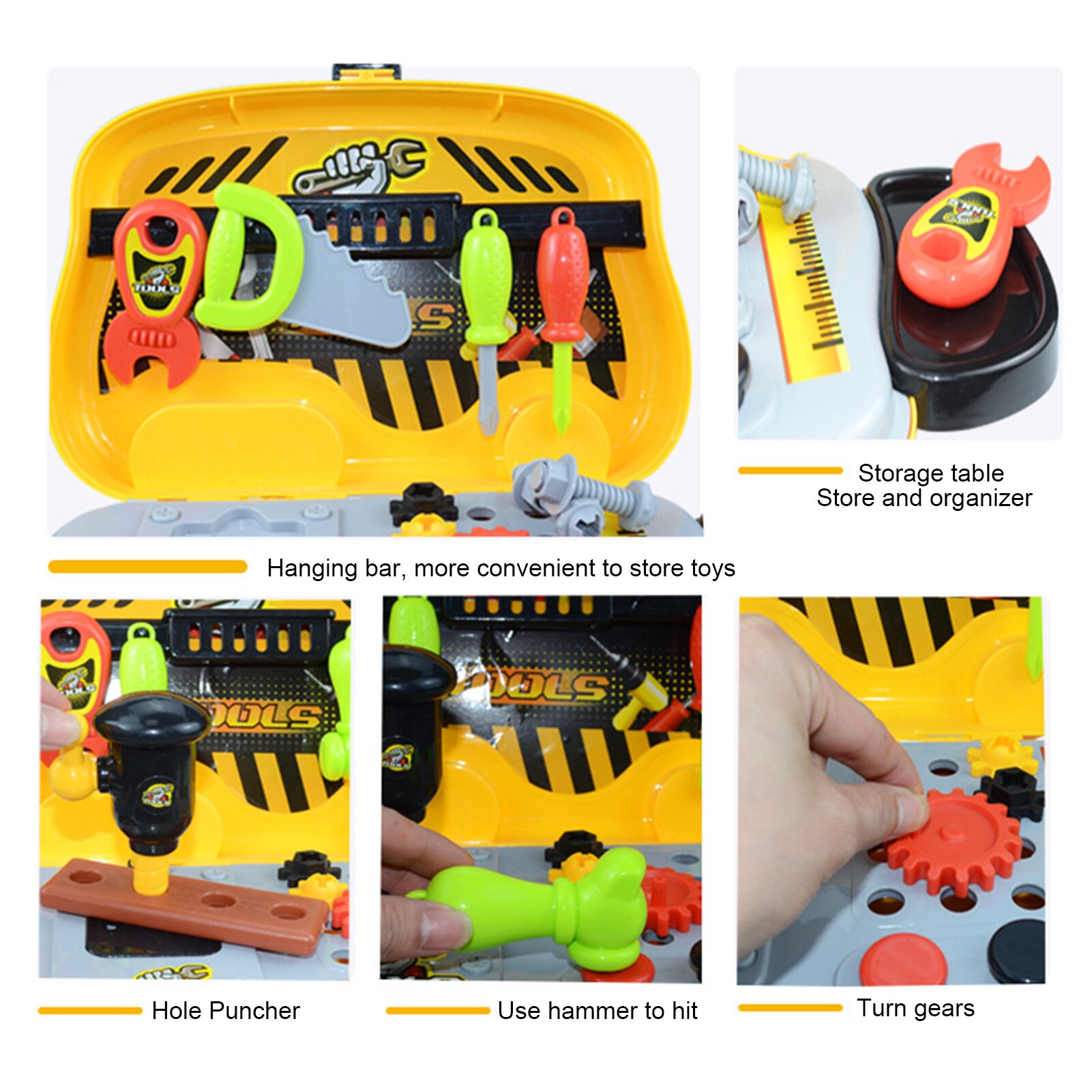 Simulation Repair Tool Boys Toy Manual Maintenance Pretend Play Plastic Screwdriver Hammer Tongs Tool Kits Play Game