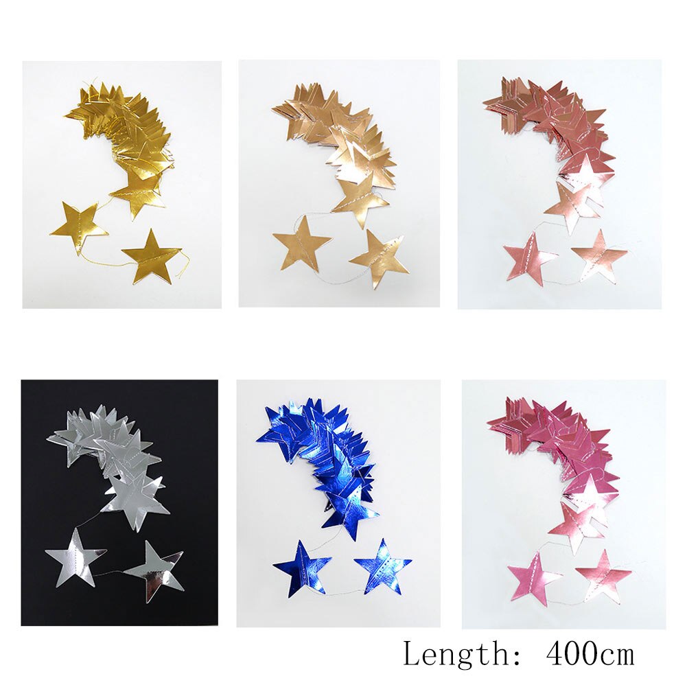 4M Spiegel Papier Ster Ronde Garland Flash Banner Gelukkige Verjaardag Decoratie Volwassen Jongen Meisje Baby Douchegordijn Decor Bruiloft diy: 2
