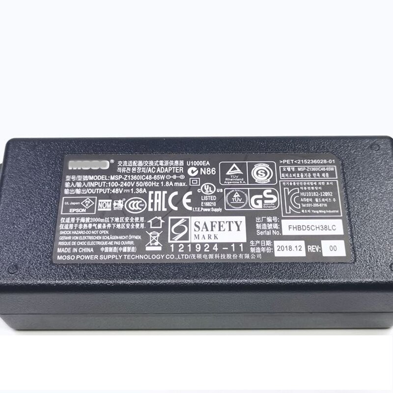 48V 1.36A 65W AC Adapter For Hikvision MSP-Z1360IC Video Recorder Power Supply