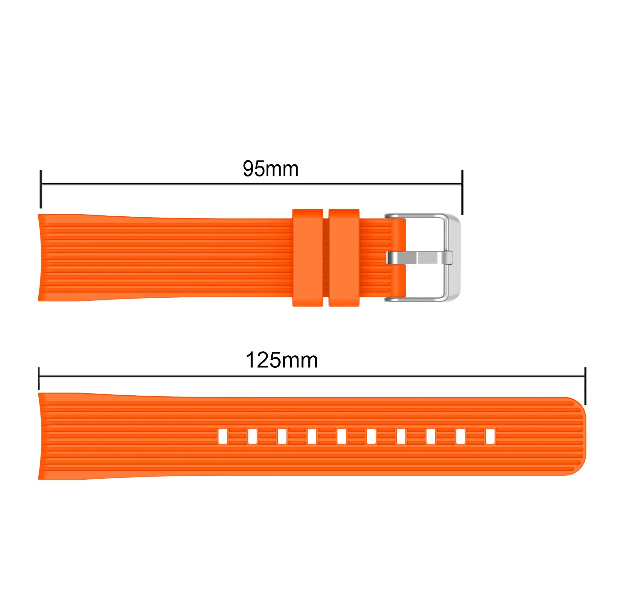 Sport 20mm / 22mm siliconen band voor samsung galaxy watch 3 45mm 41mm smartwatch band armband accessoires polsband: Oranje / 20mm