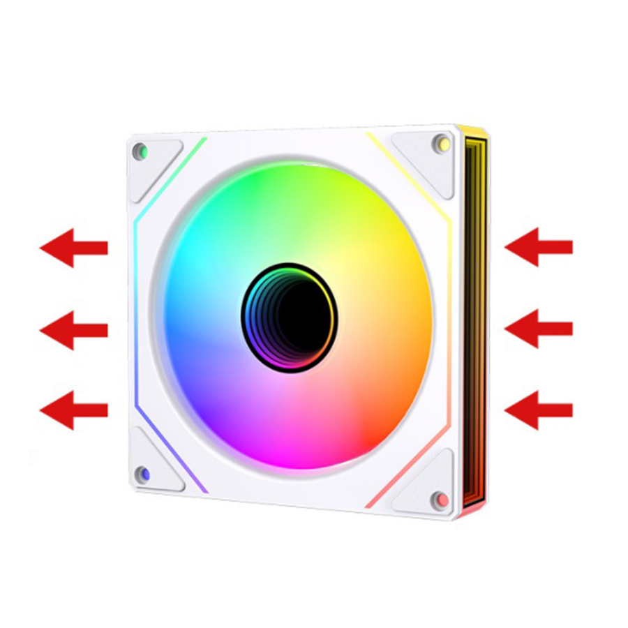 Prism 7 Pro Fan 120 mm Single Pack ARGB Fan Infinity Mirror Daisy Chain ﻿: GRAY