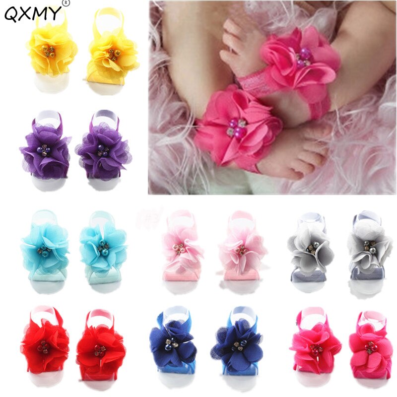 Baby Lace Foot Flower Barefoot Shoes Decorated Toddler Infant Socks Summer Style Sweet Accessories For Girl Photo Props
