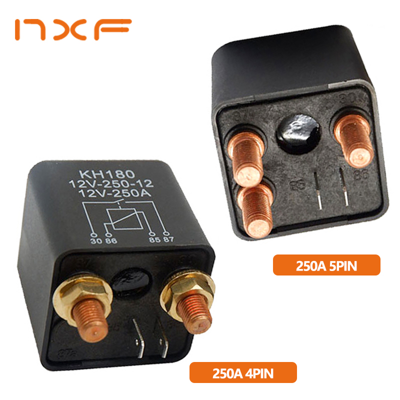 Auto Relais 12V 24V 250A Continue Type High Power Motorfiets Batterij Schakelaar Terminal Automotive Starter Relais Socket