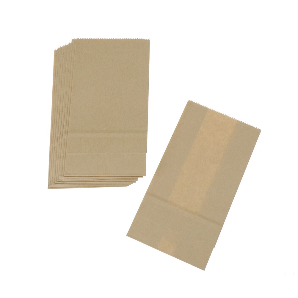10pcs Nuts Snack Baking Package Paper Bag Brown Kraft Paper Bag Bags Packing Biscuits Candy Food Bread Cookie Bread