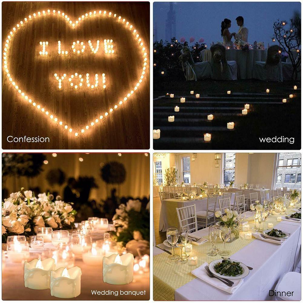 Flammenlose LED Kerze Licht Simulation Acryl Kerzen Startseite Hochzeit Dekor Geburtstag Weihnachten Batterie Betrieben Romantische C3w2