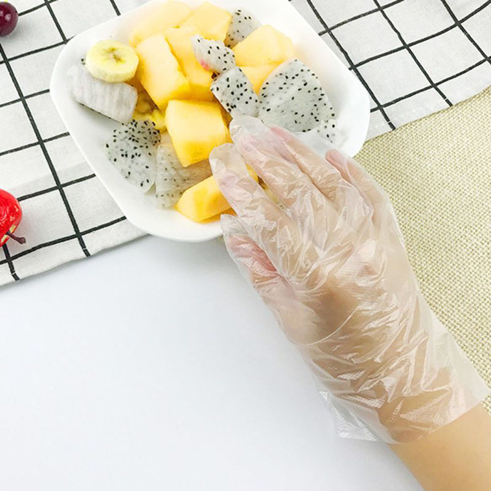 100 Stks/zak Transparant Wegwerphandschoenen Afwassen Keuken Tuin Kinderen Kids