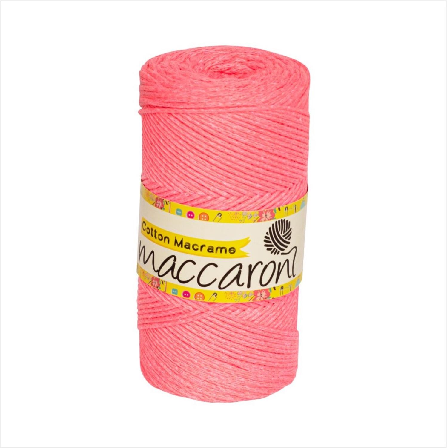 Maccaroni hilo de macramé de algodón de neón 1 mm