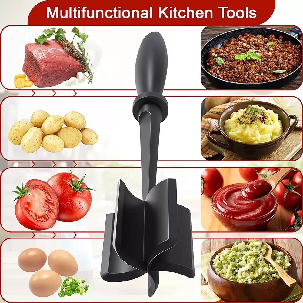 Multifunctional High-Temperature Resistant Meat Chopper Hamburger Chopper Meat Chopper Utensils Non-Stick Cookware