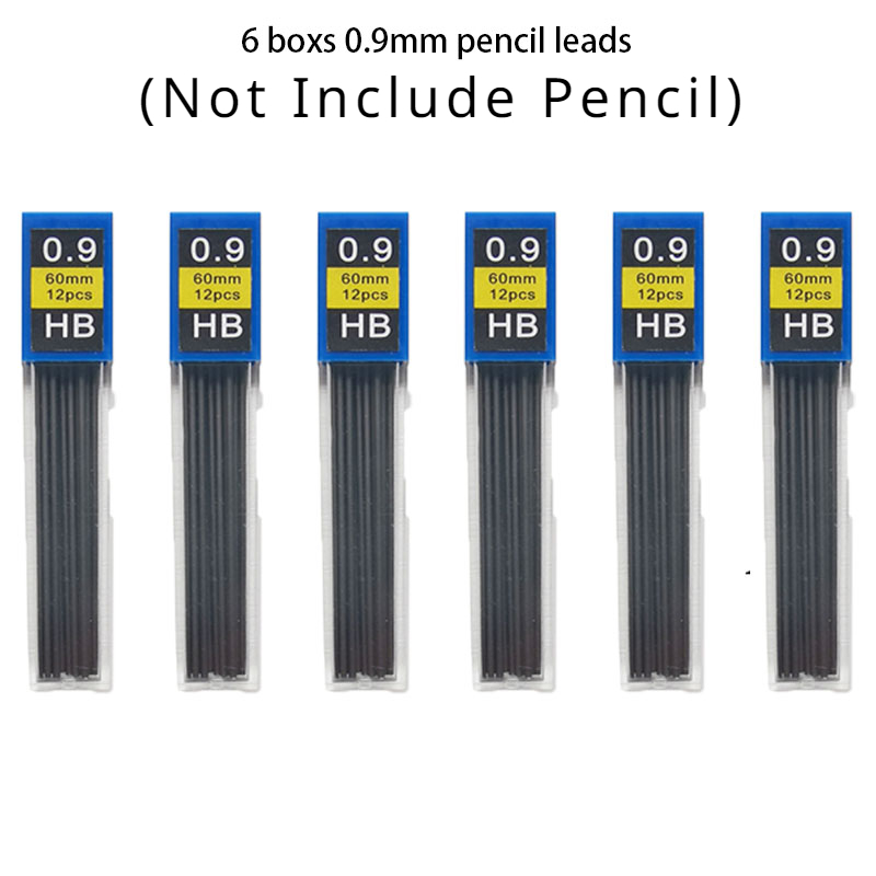 Portaminas de Metal de 0,3/0,5/0,7/0,9/1,3/2,0mm, juego de lápices HB automáticos de dibujo con cables, suministros de arte para escritura escolar y de oficina: Gris oscuro