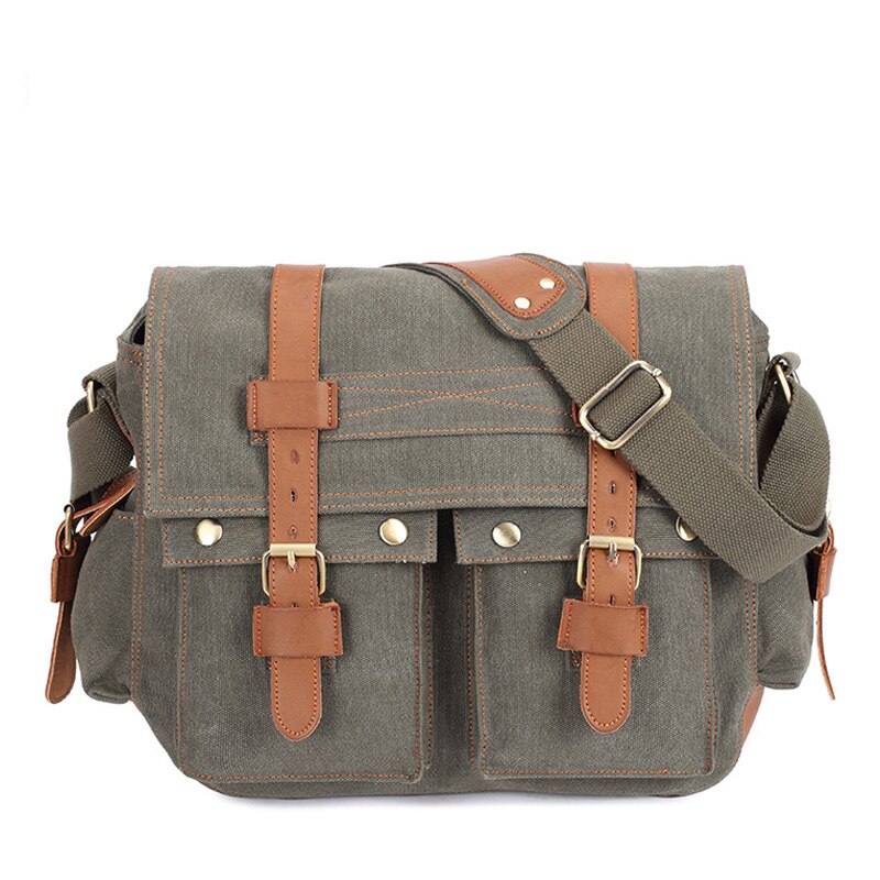 Kucko-Bolso de hombro clásico de lona para hombre, bandolera de mensajero, bolsa de pecho antiarañazos para deportes al aire libre, bolsa de viaje informal