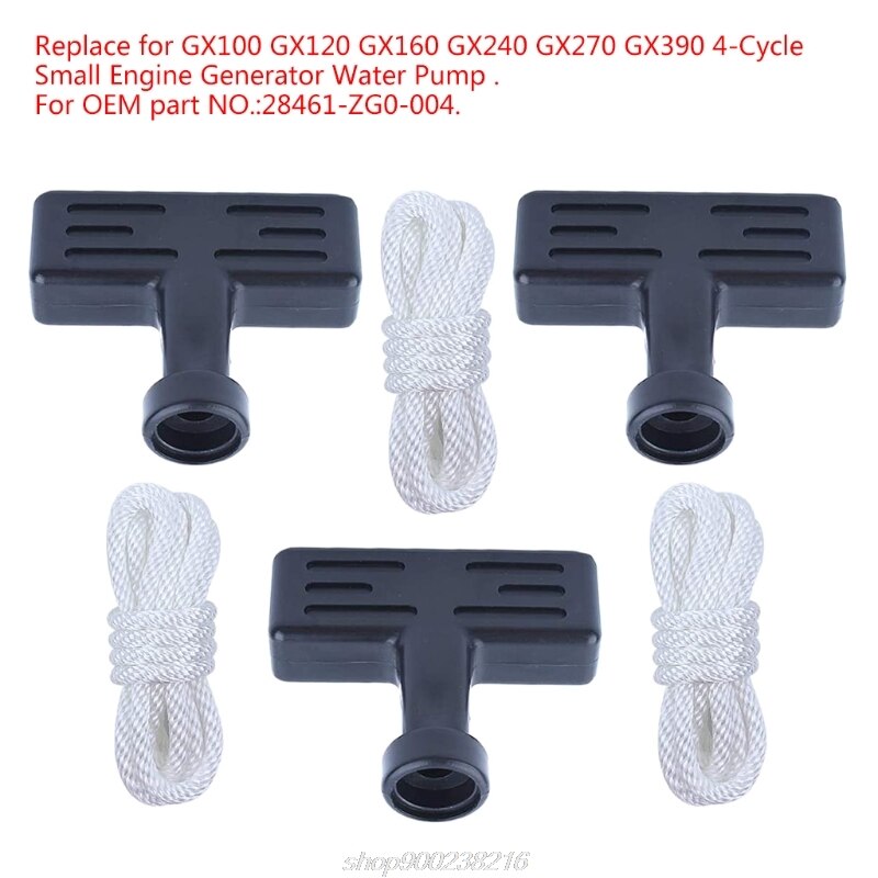 Recoil Starter Pull Handle Grip & Rope Kit for GX100 GX120 GX160 GX240 GX270 GX390 Engine Motor Trimmer Brush A01 21